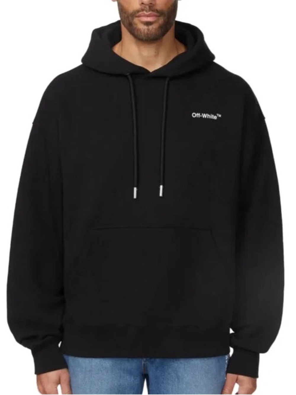 Off-White Costco Exclusive Men's Pullover Oversize Fit Hoodie Black Size XXL